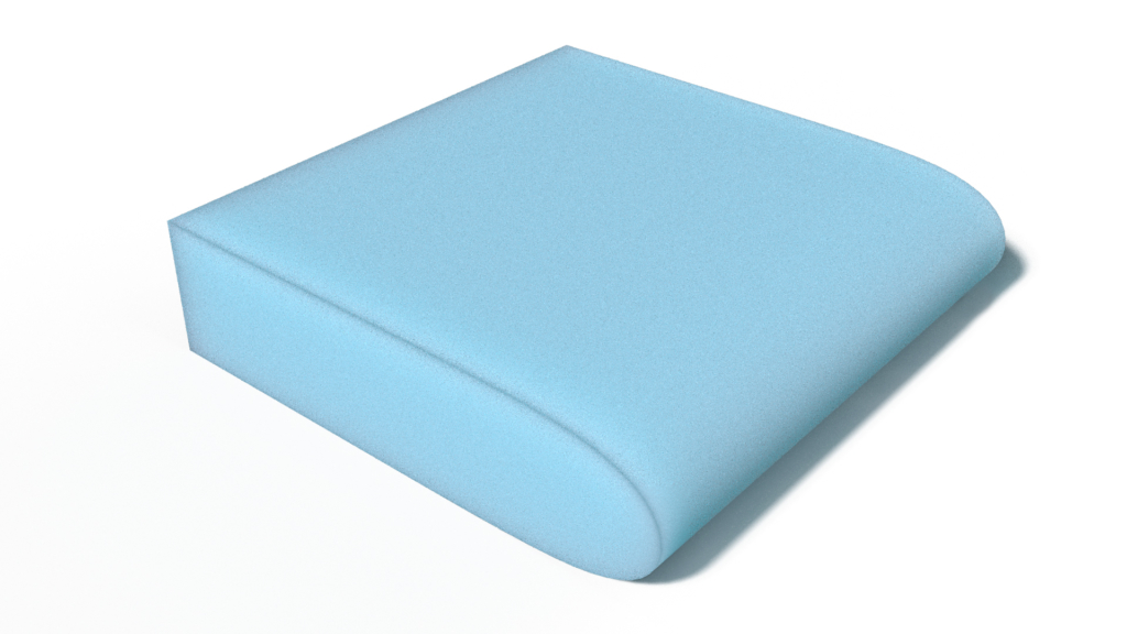 Custom bull nose foam cushion for bench seating