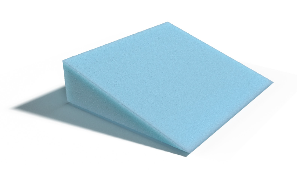 Foam wedge pillow for reflux and support – custom cut