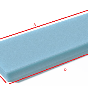 Mitred right corner foam seat for sofas and caravan benches