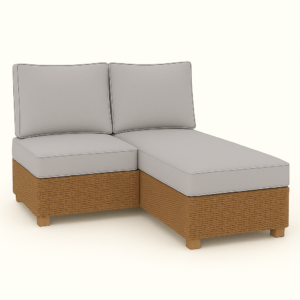 2 Seater Chaise Platinum