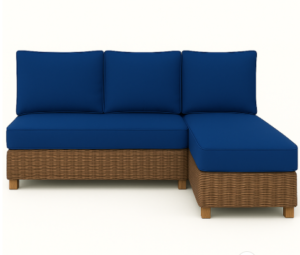 3 seater chaise long base Navy
