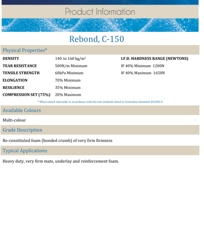 Rebonded Foam