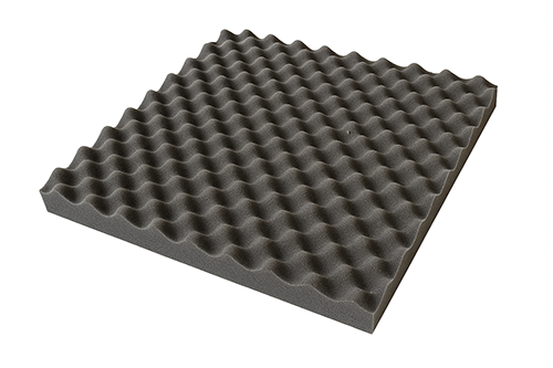 Custom-cut 50 mm acoustic foam egg-crate soundproofing panel