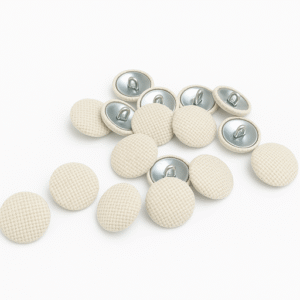 Button white fabric