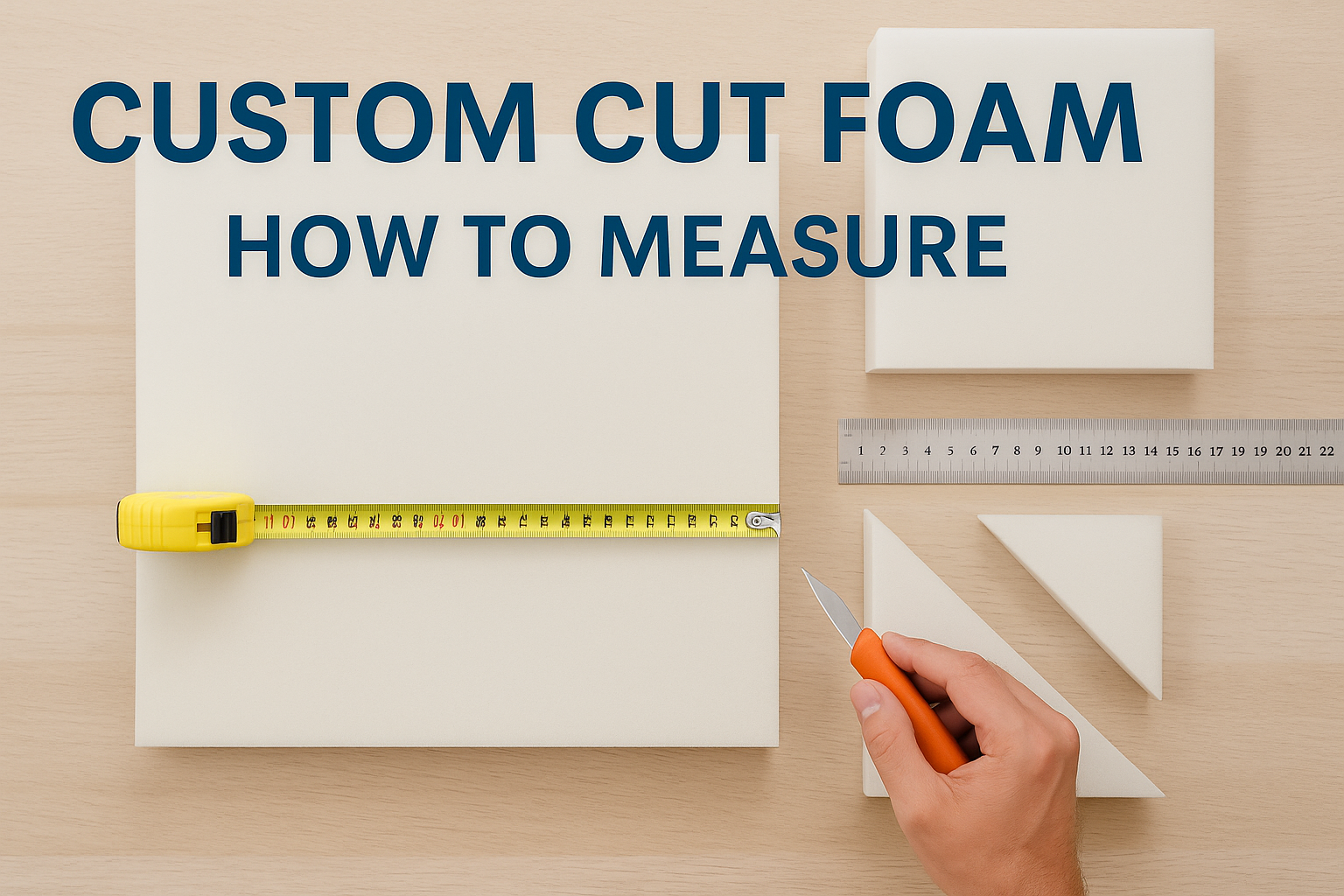 Custom cut foam — how to measure your foam for perfect fit | Foam for Home