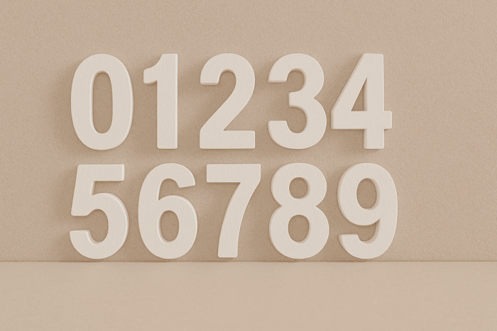 Custom polystyrene letters and numbers cut to size