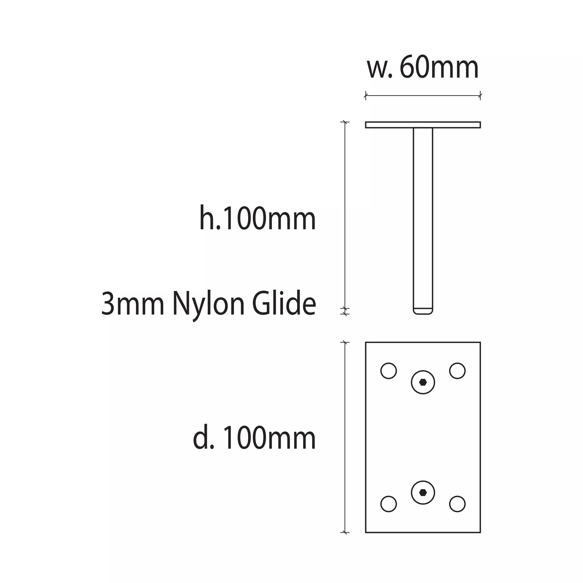 Blade 100mm Leg Polished - Image 2