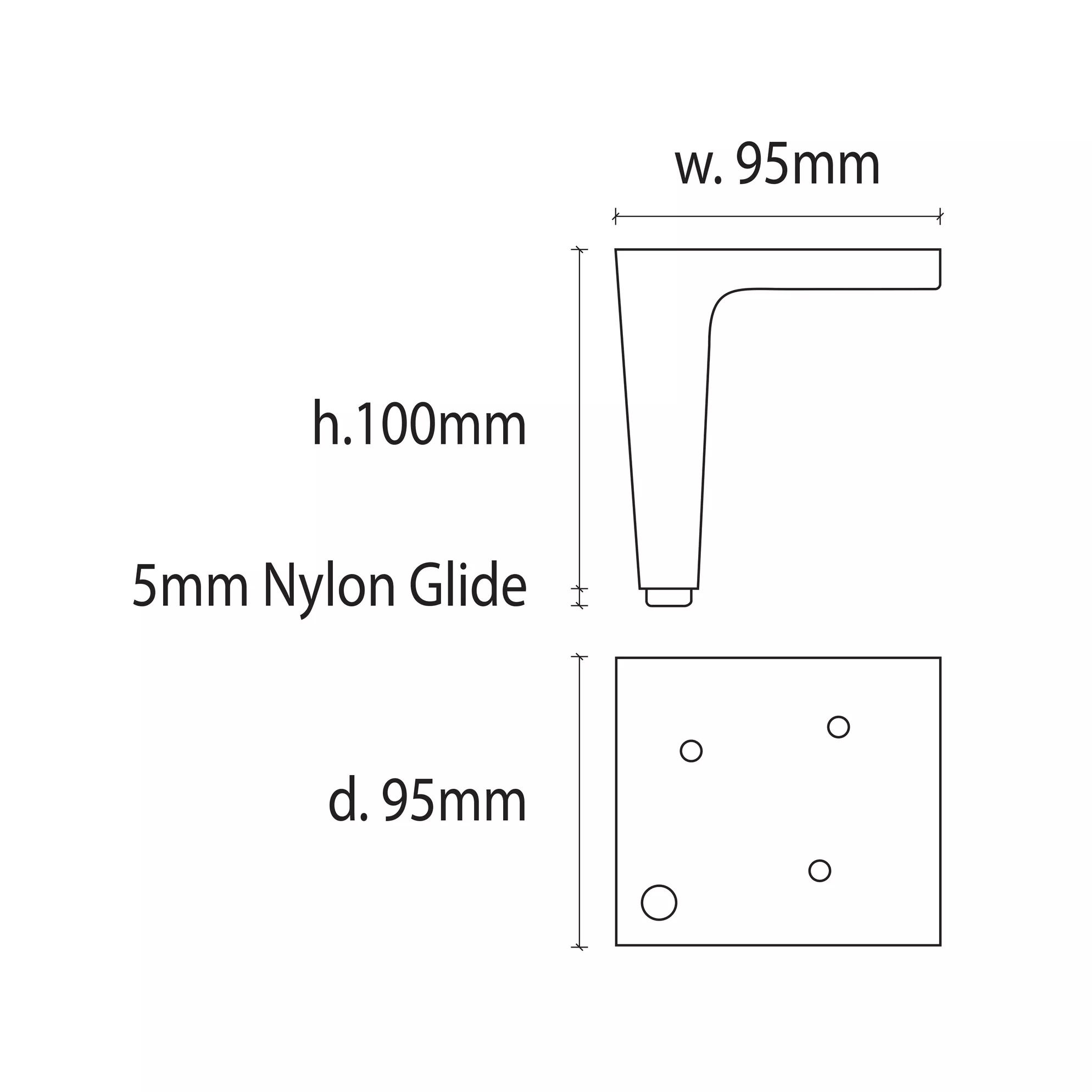 Borsari metal chair leg