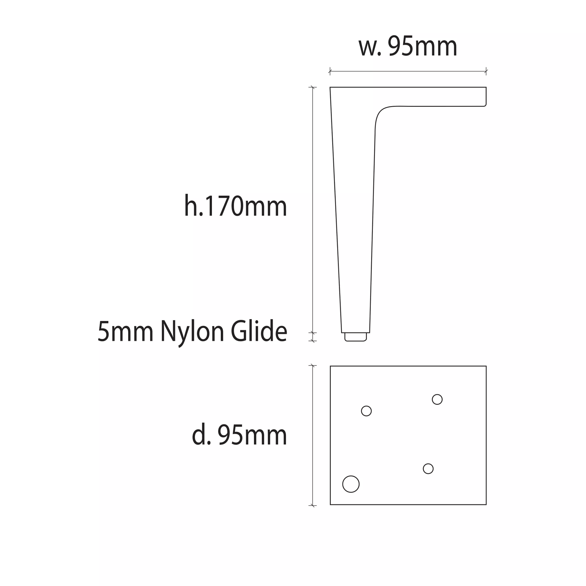 Borsari satin leg dimensions