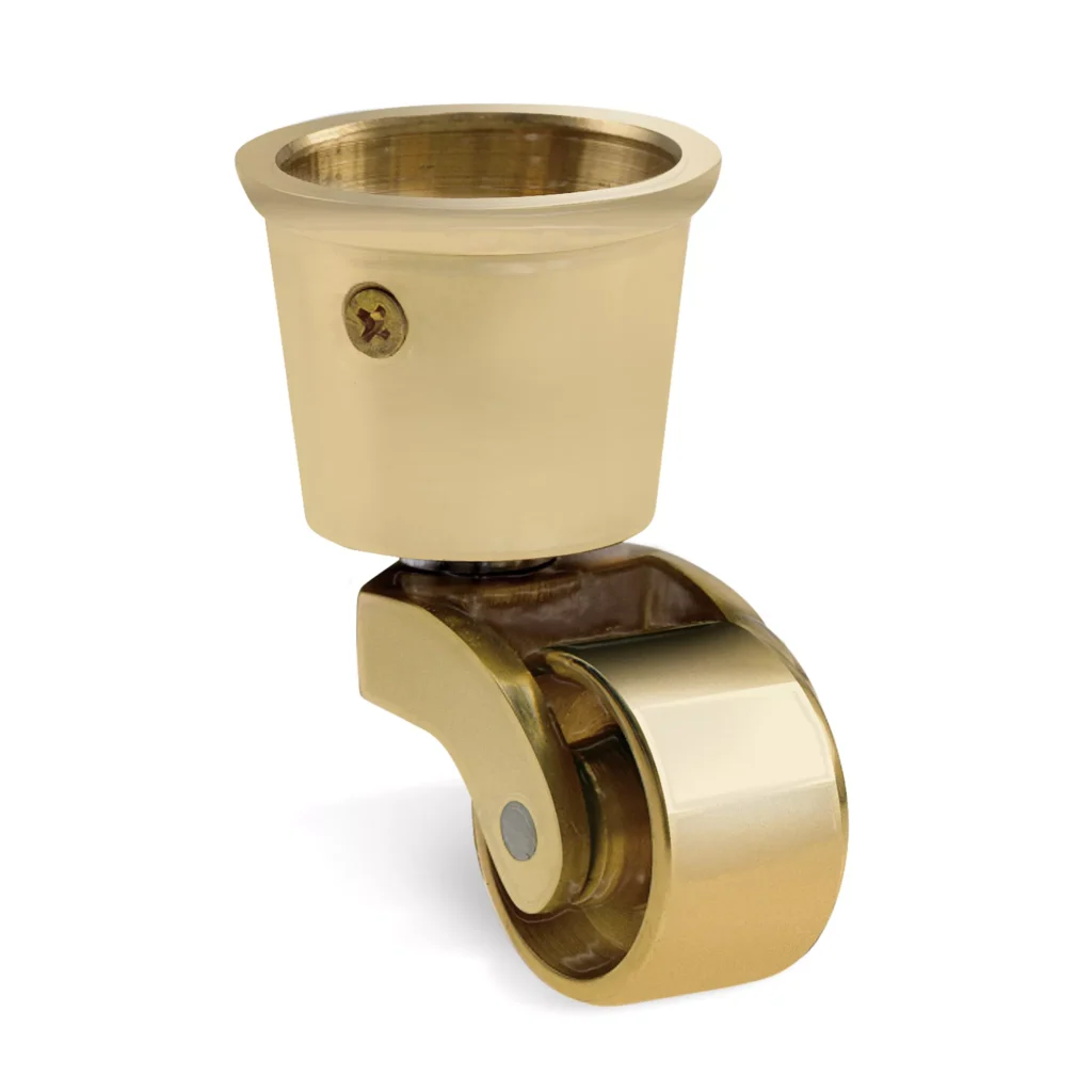 Castor & Cup 32mm Round Brass