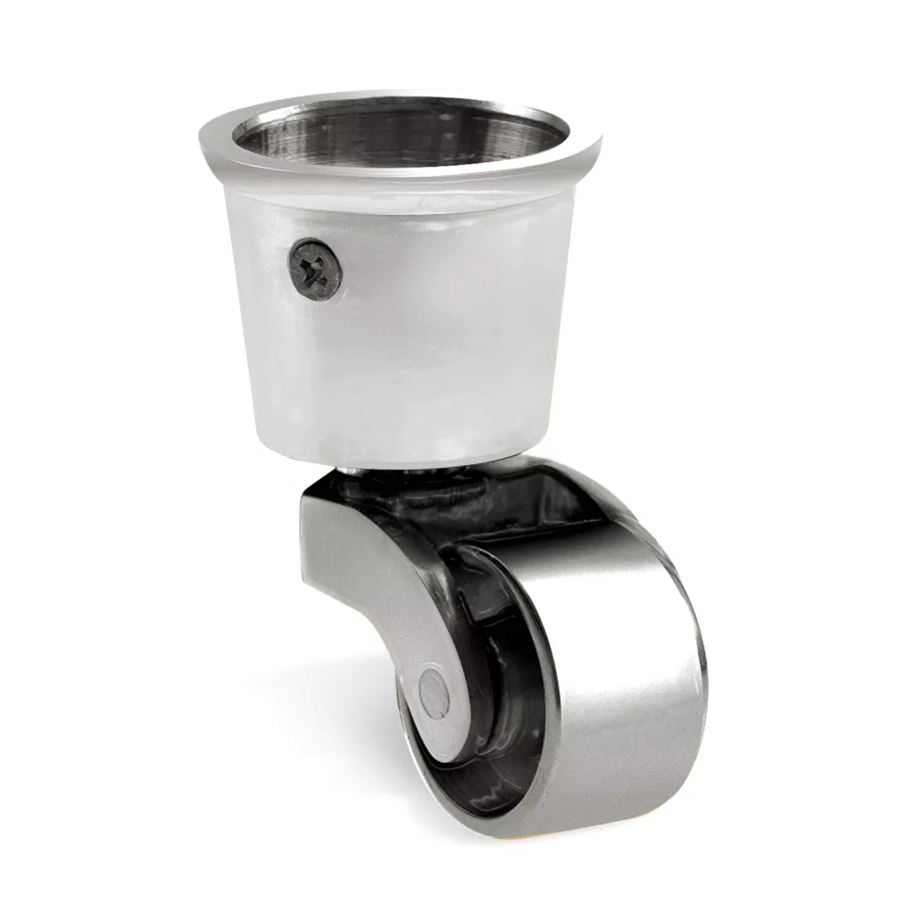 Castor & Cup 32mm Round Chrome