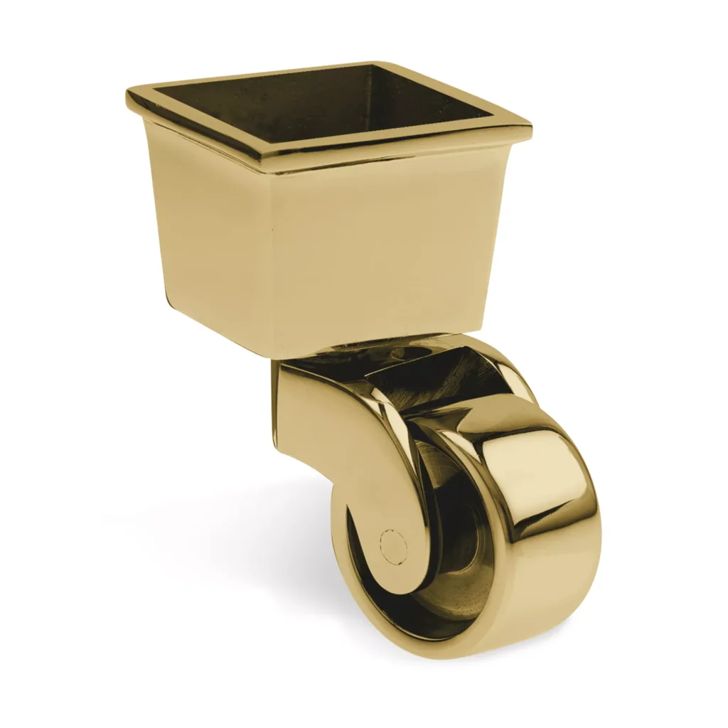Castor & Cup 45mm Square Brass