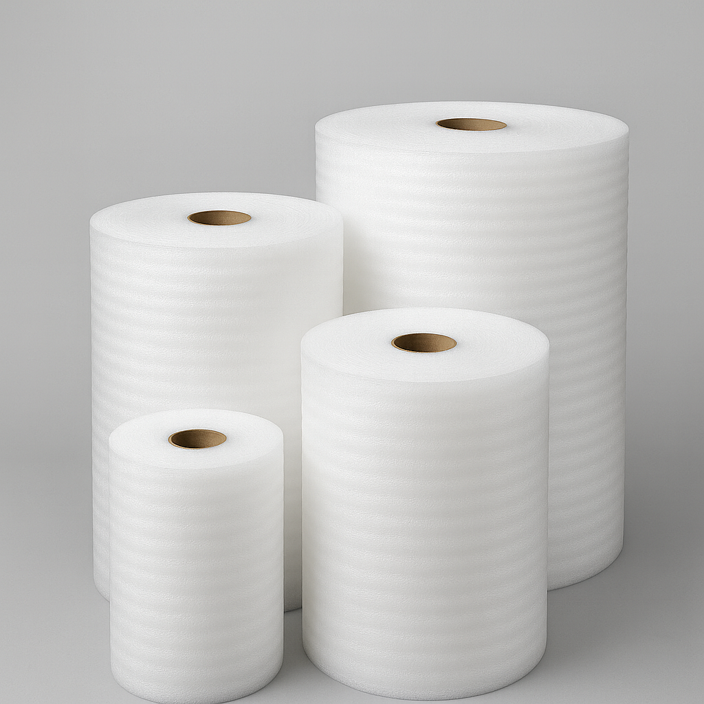 EPE foam rolls – closed-cell polyethylene protective wrap for packaging and surface protection