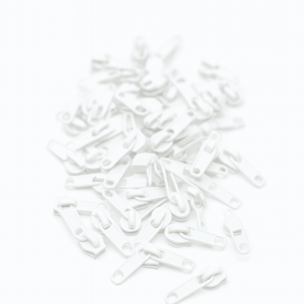 White Zip Sliders – 100 Pack (#4 Size)