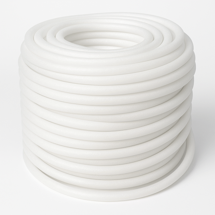 Coiled white EPE backing rod made from closed cell foam