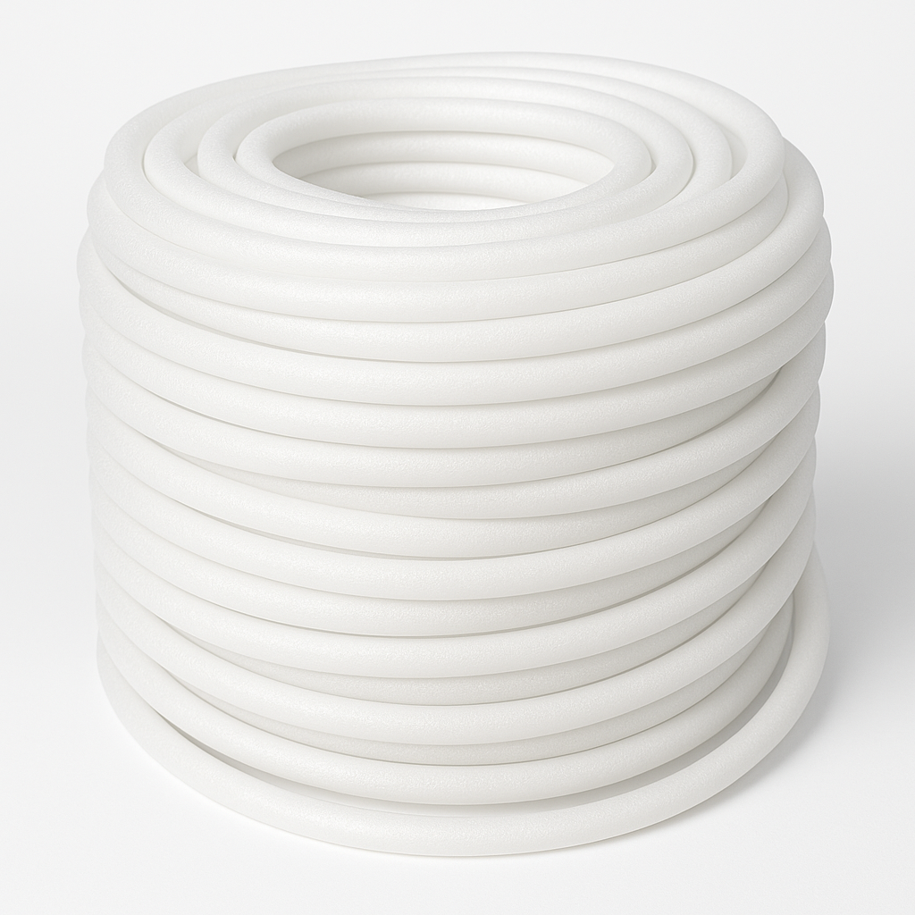Coiled white EPE backing rod made from closed cell foam