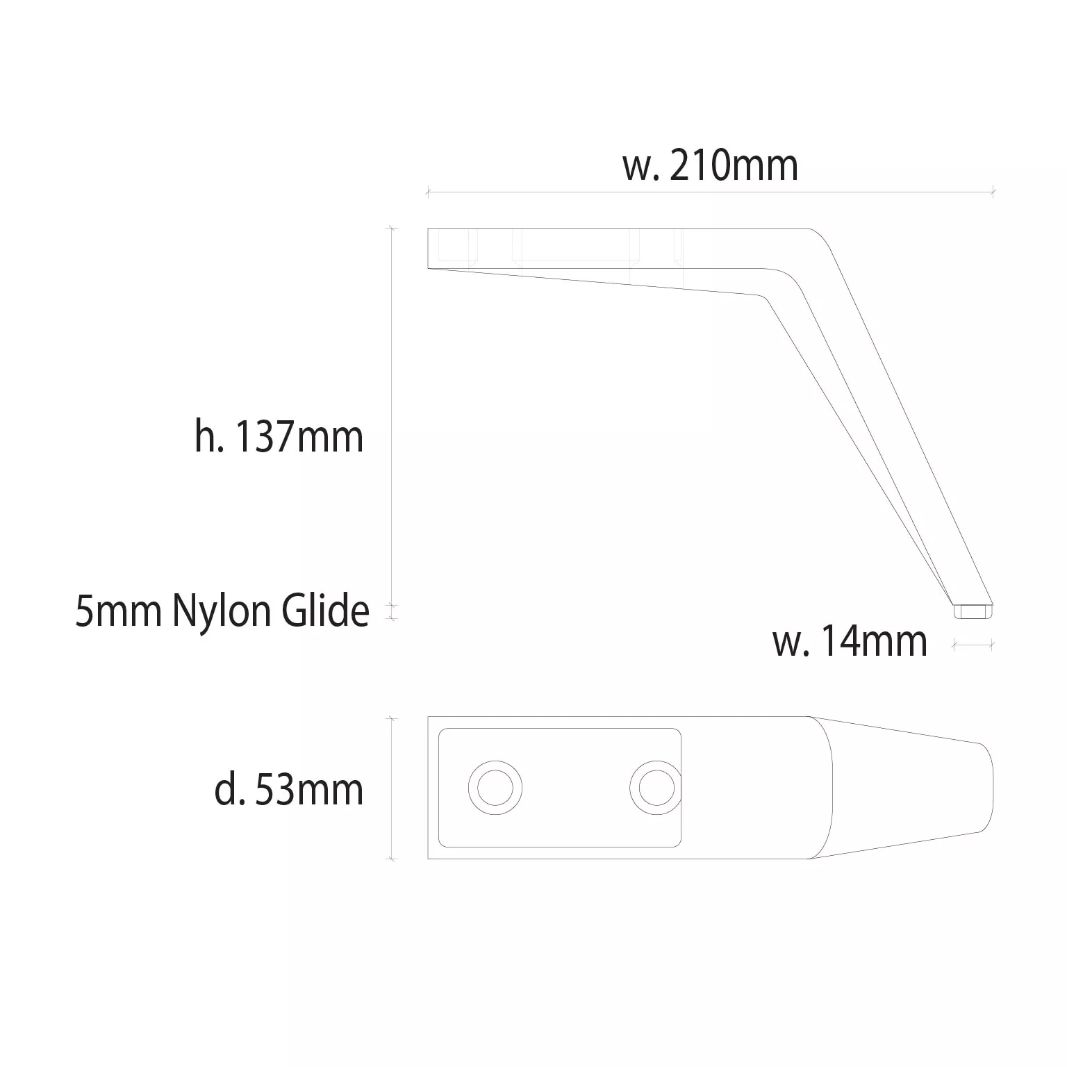 Emily leg dimensions