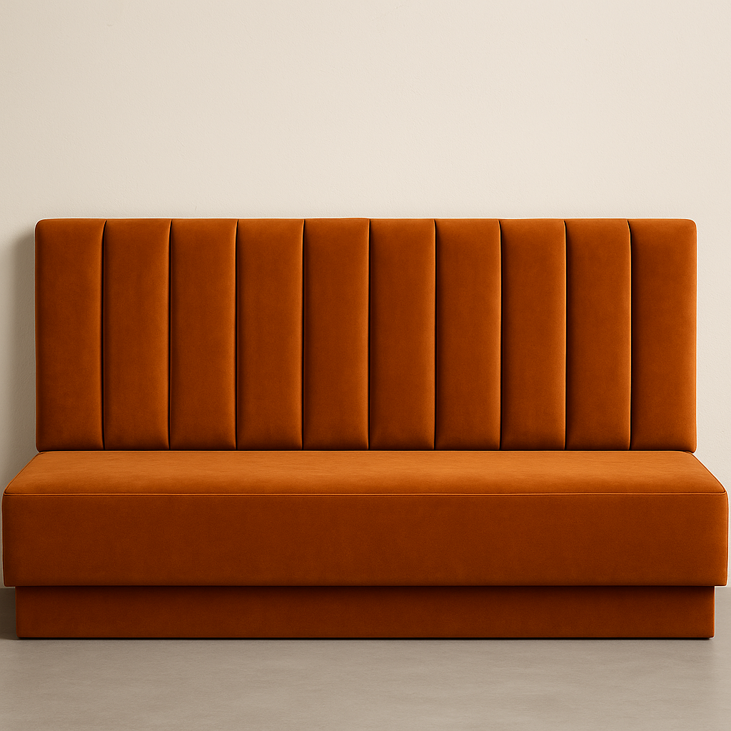 Fluted upholstered backrest cushion