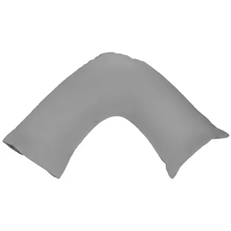 PILLOWCASE 250TC PEWTER V SHAPE
